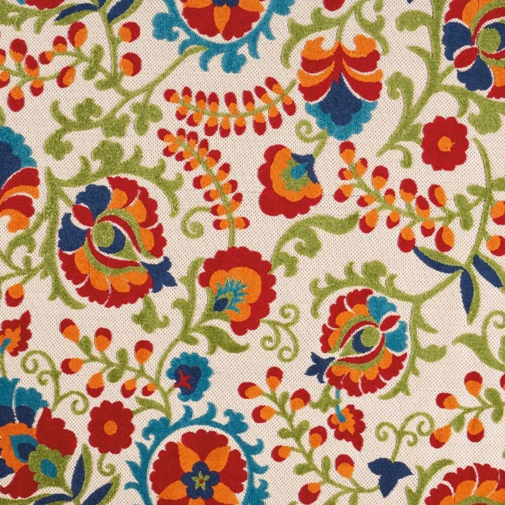 Nourison Aloha ALH17 7&#39;10&quot; Round Multicolor Indoor/Outdoor Area Rug, , large