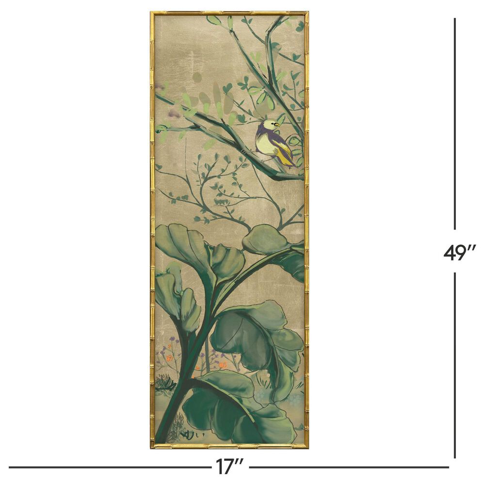 Paragon 17" x 49" Gold Chinoiserie I Wall Decor in Green (Set of 2), , large
