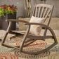 Hearth and Haven Sunview Outdoor Rocking Chair with Retractable Footrest in Grey, , large