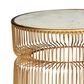 Signature Design by Ashley Vernway 2-Piece Accent Table Set in White Marble and Gold, , large