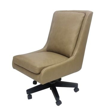 Simeon Collection Leather Desk Chair in Walnut, , large