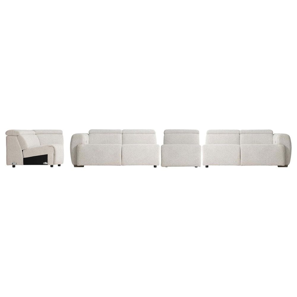 Bernhardt Aldo 4-Piece Power Motion Sectional in White and Cream, , large