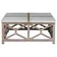 Uttermost Catali 40" Square Coffee Table in Light Wood and Grey, , large