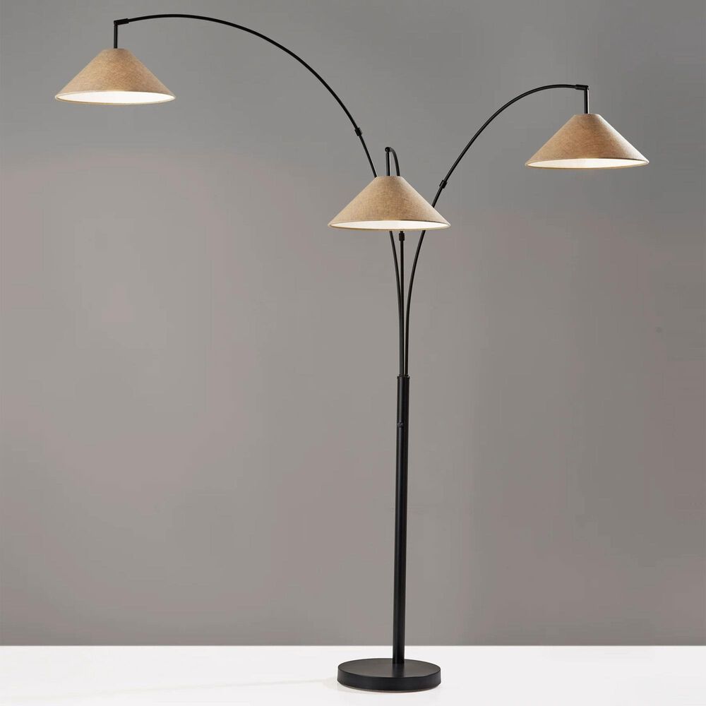 Adesso Braxton 3-Arm Arc Lamp in Dark Bronze, , large