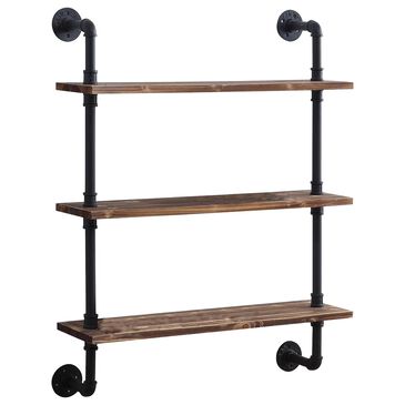 4D Concepts Anacortes 3-Shelf Piping in Black and Brown, , large