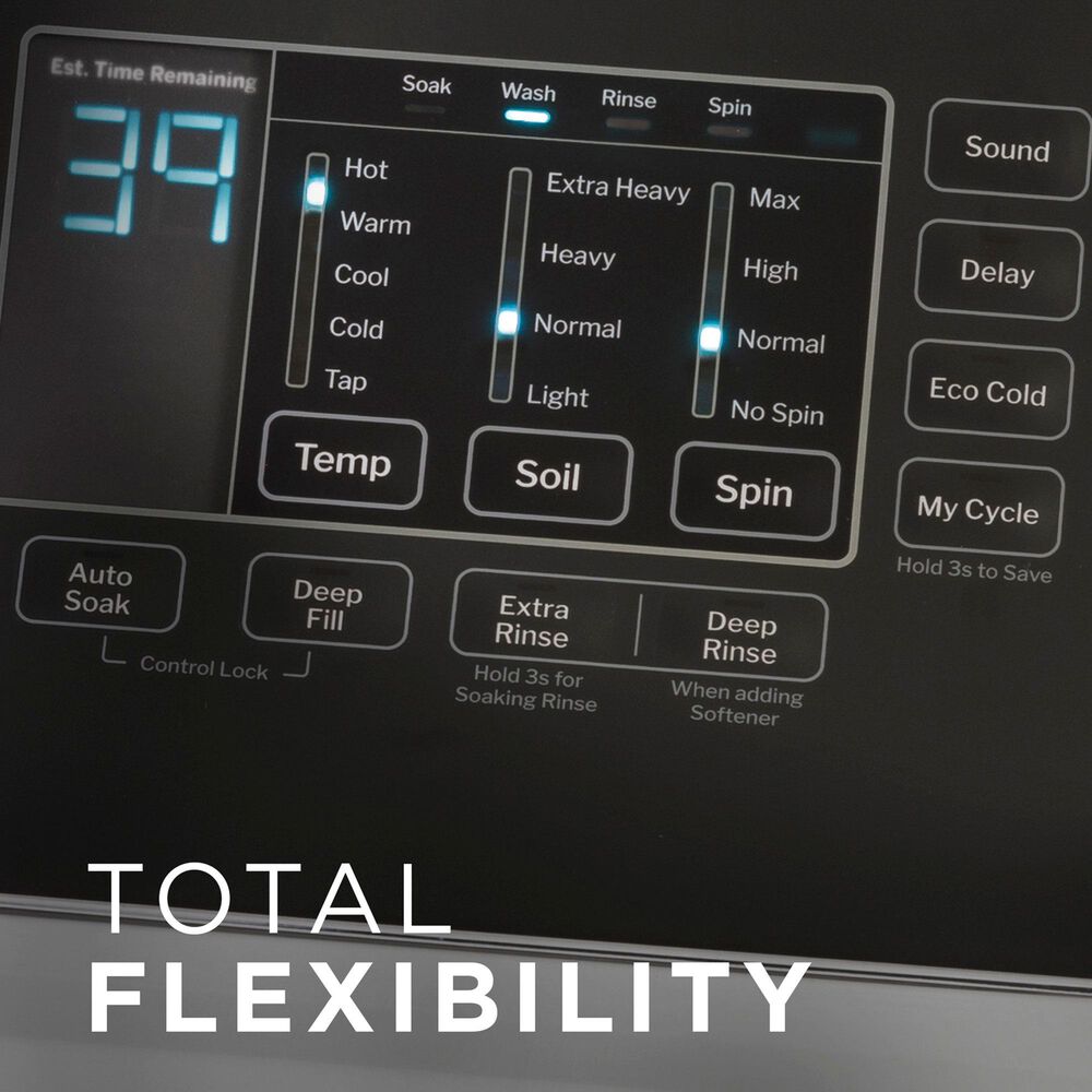 GE Appliances 4.5 Cu. Ft. Washer with Water Level Control in Diamond Gray, , large