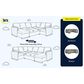 Lifestyle Solutions Edgewood Stationary Convertible Sleeper Sectional in Light Gray, , large