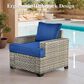 HOMLUX 7-Piece Modular Patio  Conversation Set in Navy Blue, , large