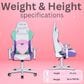 Techni Sport Kawaii Gaming Chair in Purple, Pink, Teal and White, , large