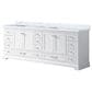 Lexora Home Dukes 84" Double Bathroom Vanity in White with 2 cm White Carrara Marble Top and Rectangular Sinks, , large