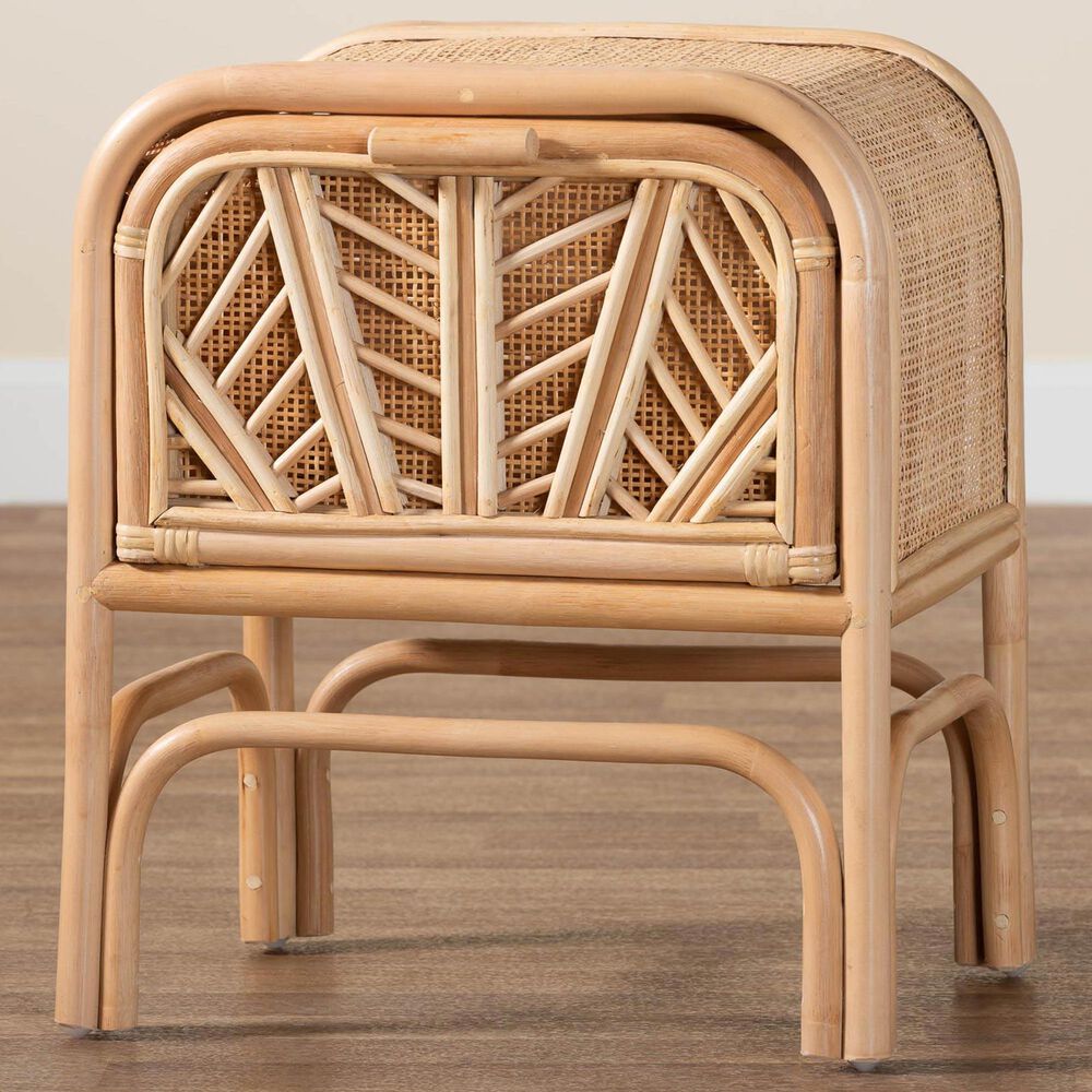 Baxton Studio Carabella 1-Drawer Nightstand in Natural, , large