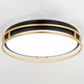 Vaxcel Northgate 16" 1-Light Flush Mount in Matte Black and Satin Gold, , large