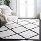 Safavieh August Shag 9" x 12" Ivory and Black Area Rug, , large
