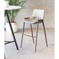 Zuo Modern Desi Bar Chair in Beige and Dark Brown (Set of 2), , large