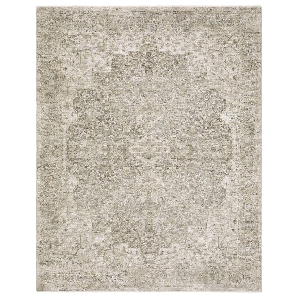 Oriental Weavers Avalon AVA08 Beige and Grey 2"7" x 7"7"Runner, , large