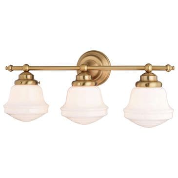 Vaxcel Huntley 3-Light Bathroom Vanity in Natural Brass, , large
