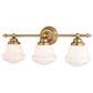 Vaxcel Huntley 3-Light Bathroom Vanity in Natural Brass, , large