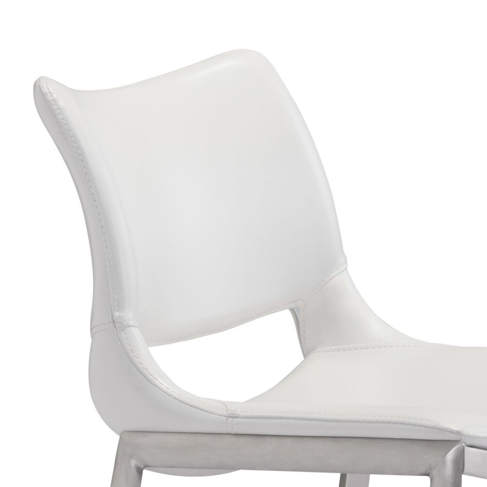 Zuo Modern Ace Bar Stool in White &#40;Set of 2&#41;, , large
