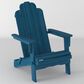 Walker Edison Patio Adirondack Chair in Navy Blue, , large