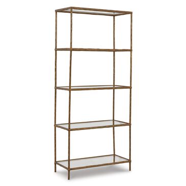 Millennium Ryandale Bookcase in Antique Brass and Clear, , large