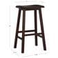 Linon Home Decor Saddle Bar Stool in Dark Brown, , large