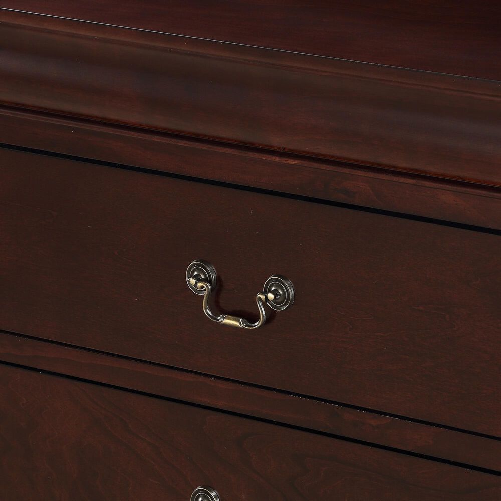 Crown Mark Louis Philip 3-Piece King Bedroom Set in Cherry, , large