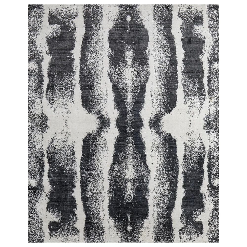 Feizy Coda 8930F 3"6" x 5"6" Black and White Area Rug, , large