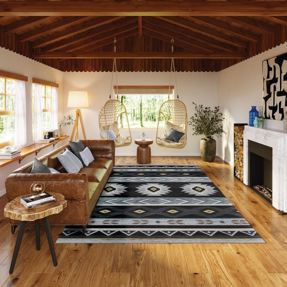 Dalyn Rug Company Phoenix PH3 10&#39; x 14&#39; Black Indoor/Outdoor Area Rug, , large