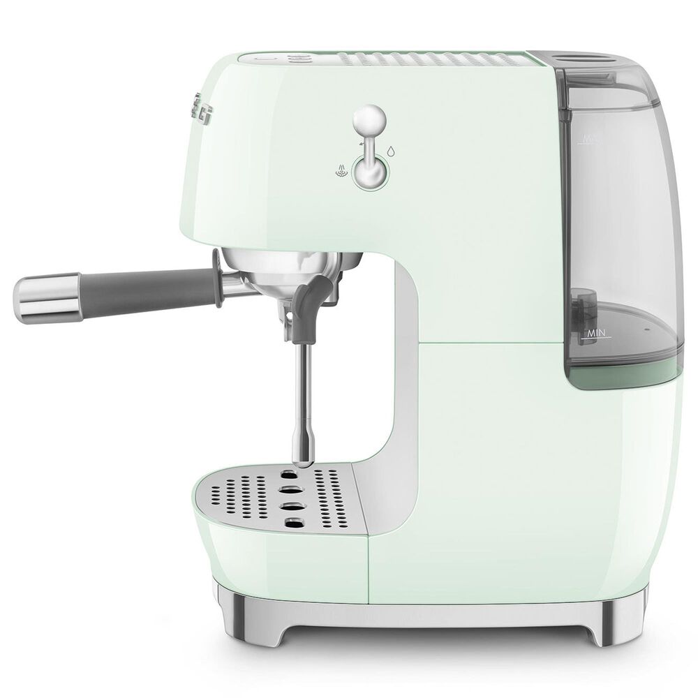 SMEG Retro Style 47 Oz Espresso and Cold Brew Coffee Machine in Pastel Green, , large