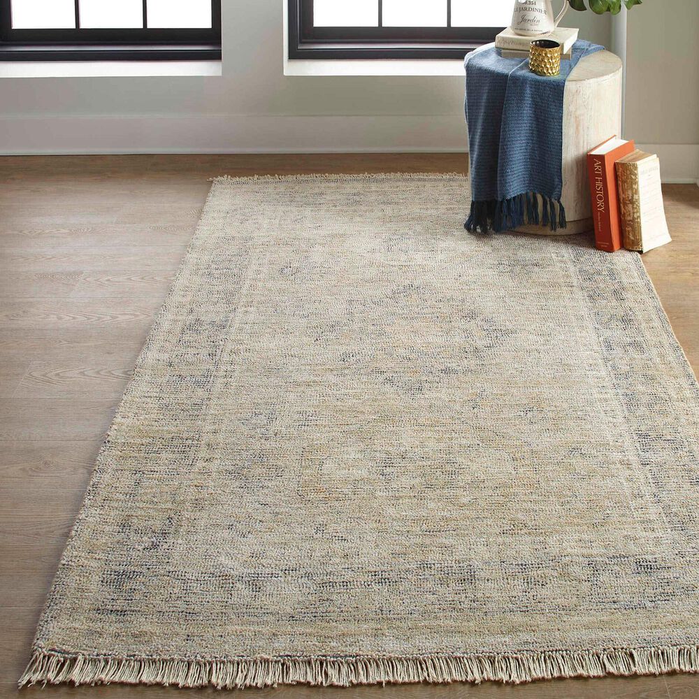 Feizy 8798F Caldwell Tan / Gray 10&#39; x 14&#39; Area Rug, , large