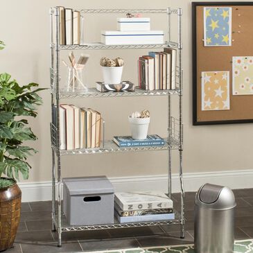 Safavieh Fernand Book Rack in Chrome, , large