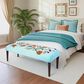 LR Home Floral Accent Bench in Blue and Multicolor, , large
