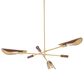 Four Hands Stockton Astrid Chandelier in Antique Brass and Walnut, , large