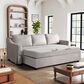 Lifestyle Solutions Haddington Stationary Sleeper Sofa in Linen, , large
