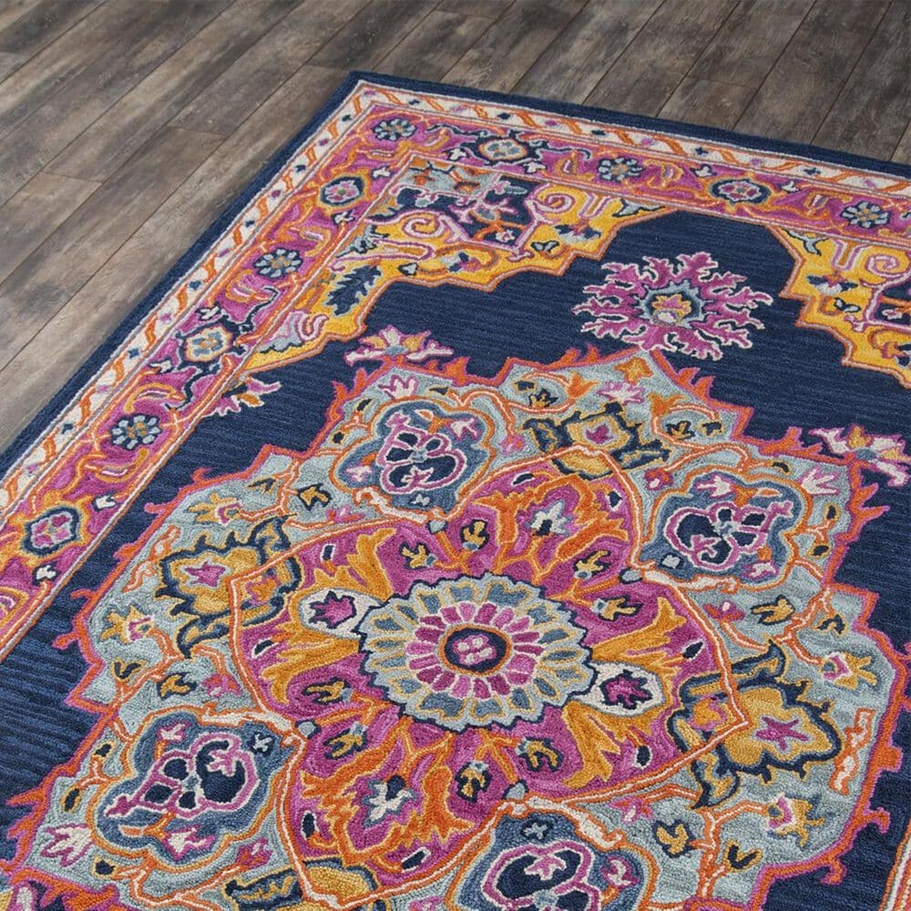 Momeni Ibiza IBI-01 3&#39; x 5&#39; Navy Area Rug, , large