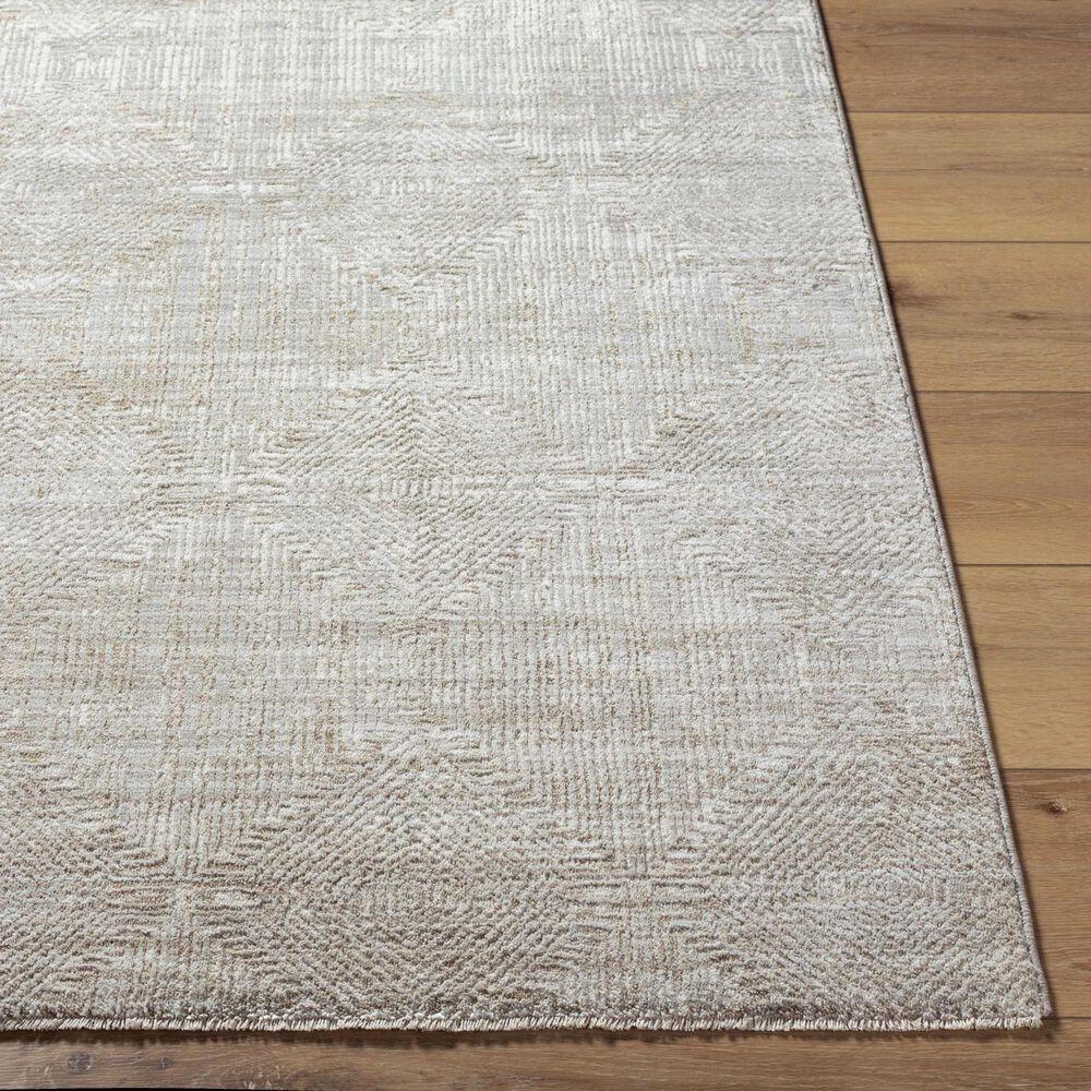 Surya Masterpiece Light Gray, Cream and Medium Gray 6'7" x 9'6" Area Rug, , large