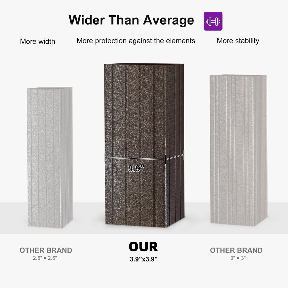 HOMLUX 10 x 10 Outdoor Hardtop Gazebo with Galvanized Steel Roof in Brown, , large