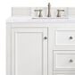 James Martin Vanities De Soto 36" Single Bathroom Vanity in Bright White with 3 cm Arctic Fall Solid Surface Top and Rectangular Sink, , large