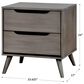 Furniture of America Lennart 2-Drawer Nightstand in Gray, , large