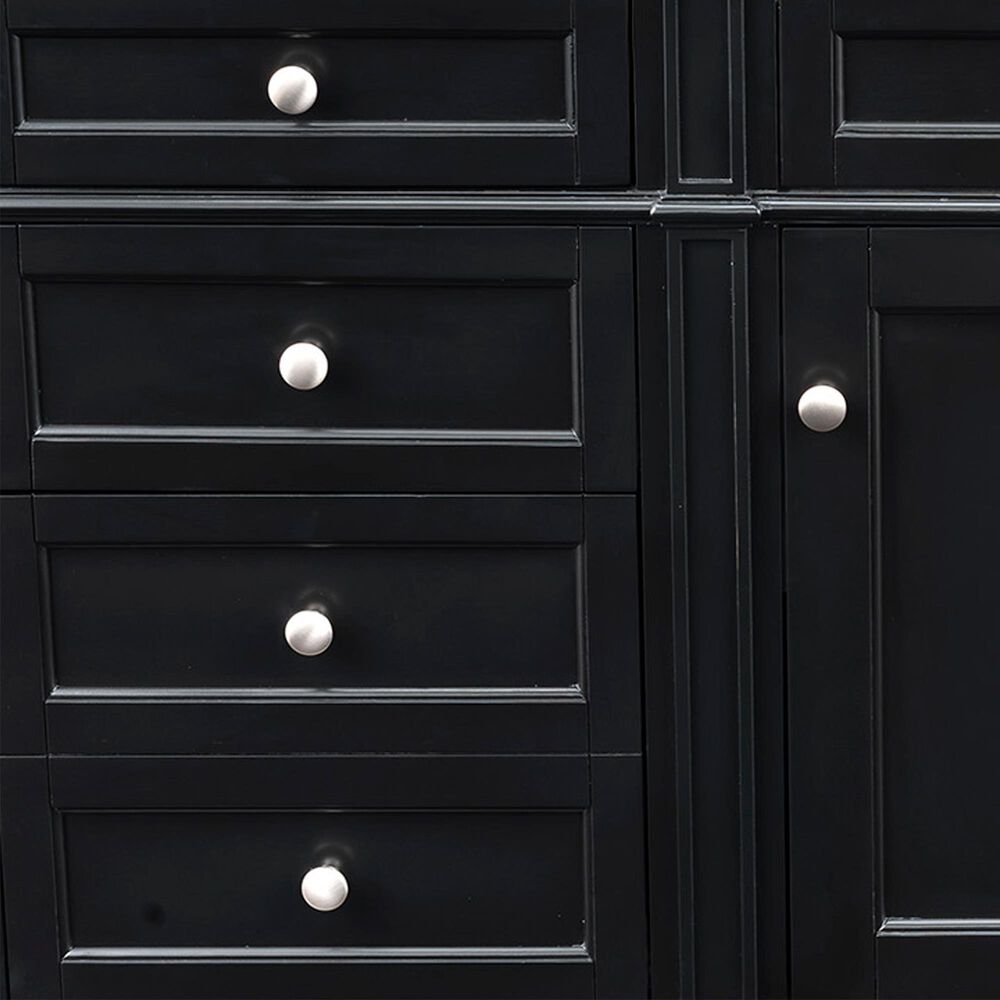 James Martin Vanities Brittany 60" Single Bathroom Vanity in Black Onyx with 3 cm Eternal Jasmine Pearl Silestone Top, Rectangular Sink and FreePower Wireless Charger, , large