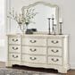 Millenium Arlendyne 9-Drawer Dresser and Mirror in Antique White, , large