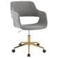 Lumisource Margarite Task Chair with Grey Fabric Cushion in Gold, , large