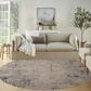 Nourison Rustic Textures Ivory, Grey and Slate Blue 7"10" Round Area Rug, , large