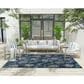 Nourison Garden Oasis GOA03 Navy 6" x 9" Indoor/Outdoor Area Rug, , large