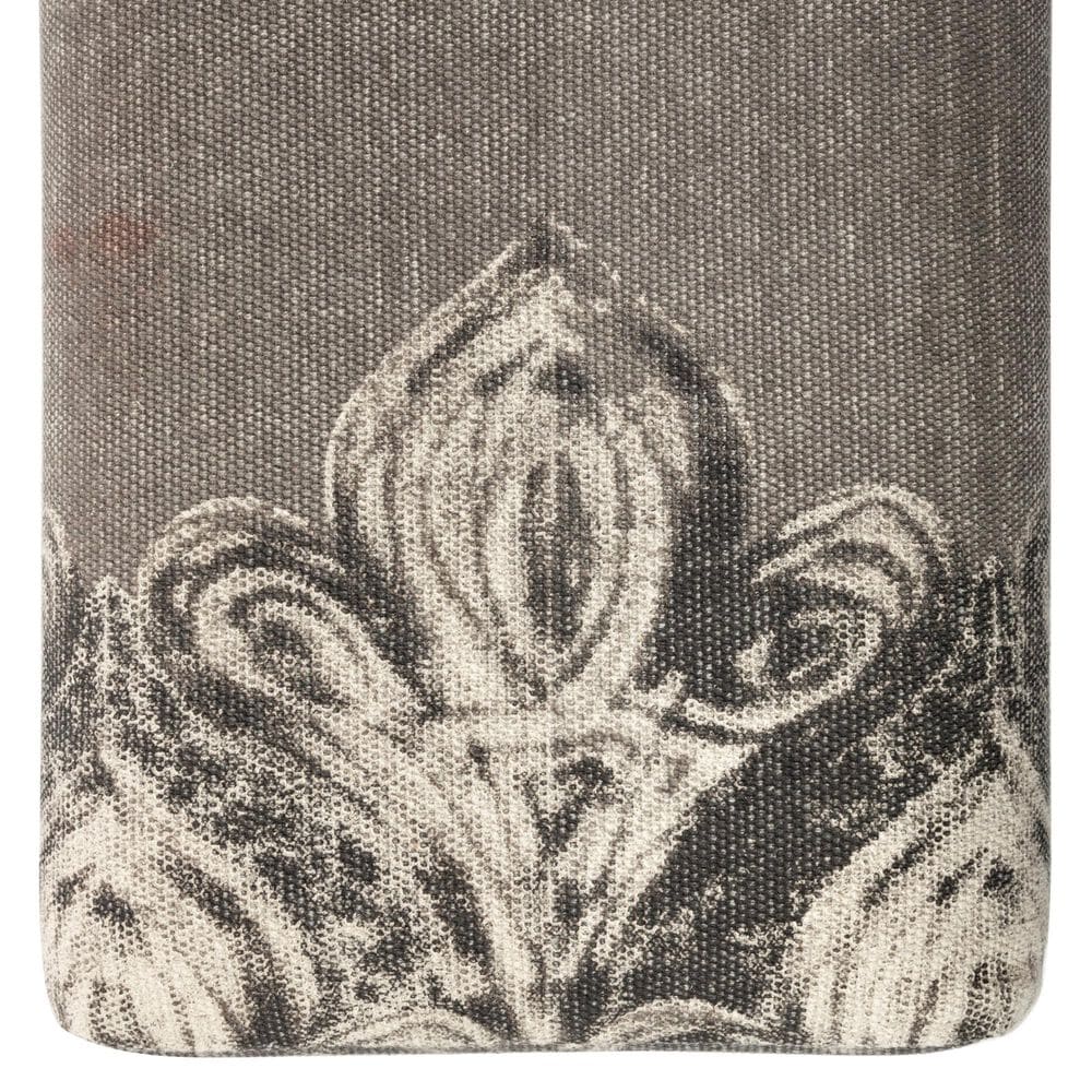 Mercana Alhambra Accent Bench with Gray Cushion Seat in Black, , large