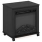 HOMLUX Electric Fireplace End Table with Wheels in Americano, , large