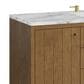 James Martin Hudson 60" Single Bathroom Vanity in Honey Oak with 3 cm Carrara Marble Top and Rectangular Sink, , large