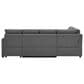 Lifestyle Solutions Edgewood Stationary Convertible Sleeper Sectional in Charcoal, , large
