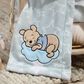 Lambs and Ivy Starlight Pooh Baby Blanket in Blue, Brown and Yellow, , large