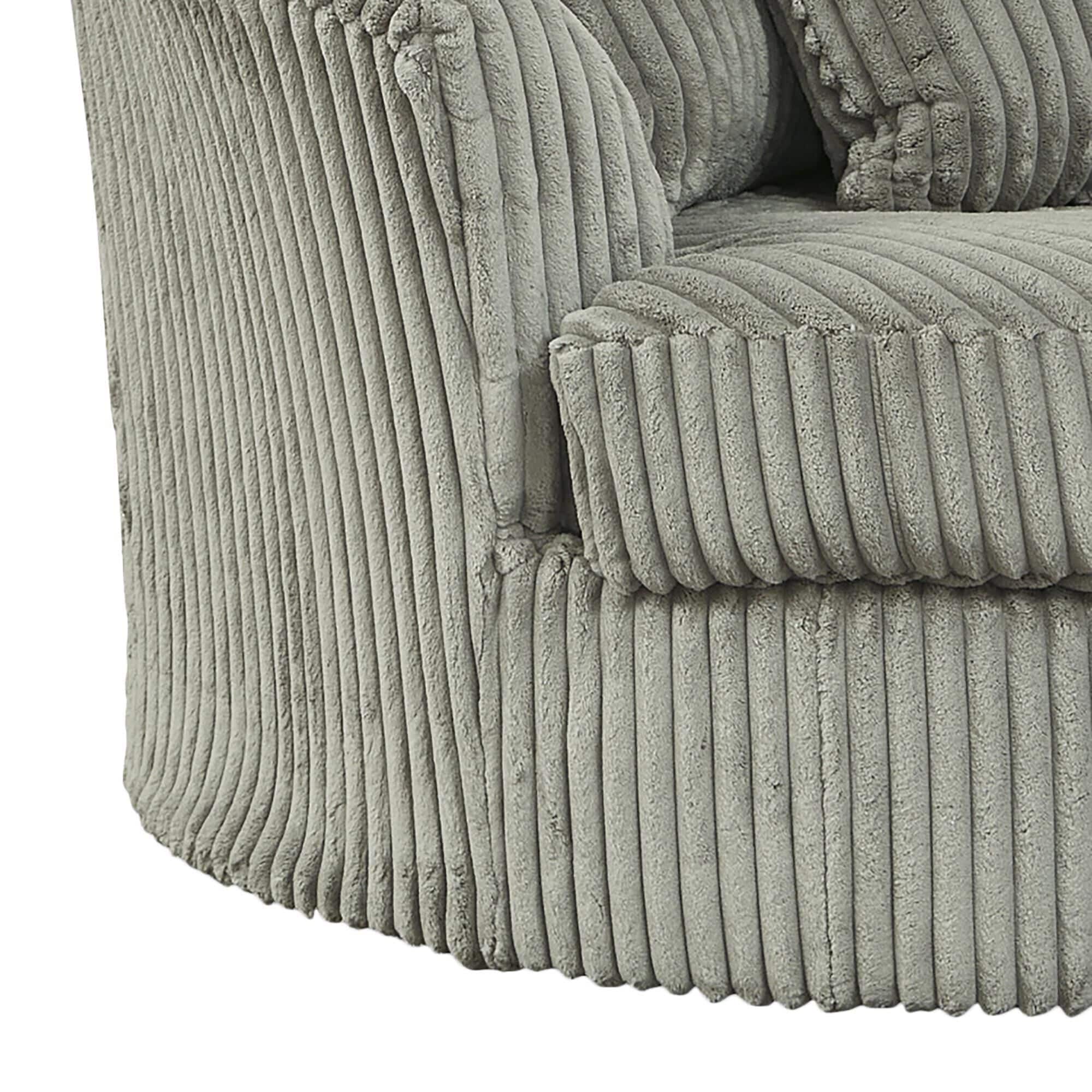 Grey cord sales swivel chair